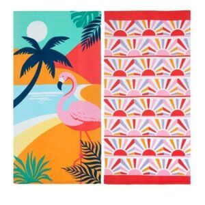 Colorful 2Pk Quick Drying Towels